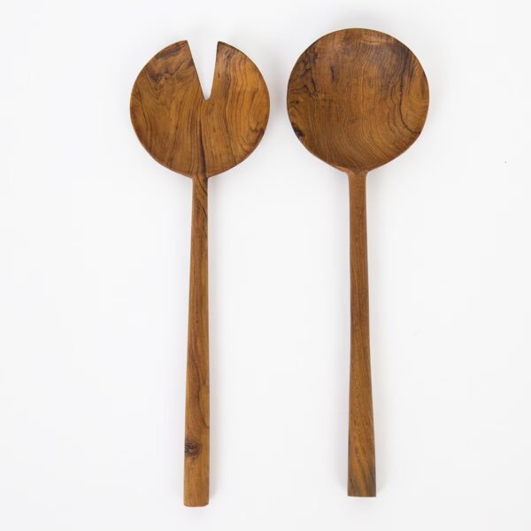 TEAK ROUND Saladservers